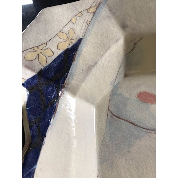 Vtg 1970’s Handmade Extremely Large Women's Nude Upper Body Pottery Bowl - Picture 6 of 10